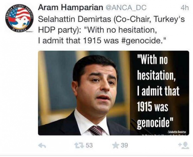 Demirtaş-Ermenistan ilişkisi deşifre oldu!