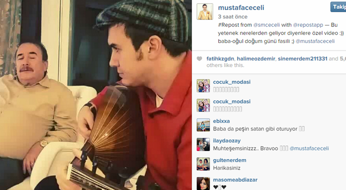 Mustafa Ceceli çaldı babası söyledi