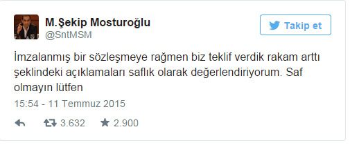 Mosturoğlu'ndan Beşiktaş'a Van Persie tepkisi