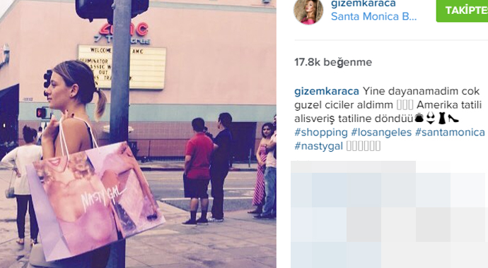 Gizem  Karaca'nın keyfi yerinde