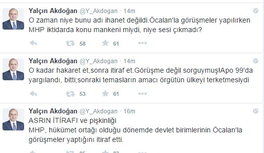 Yalçın Akdoğan'dan asrın itirafı!