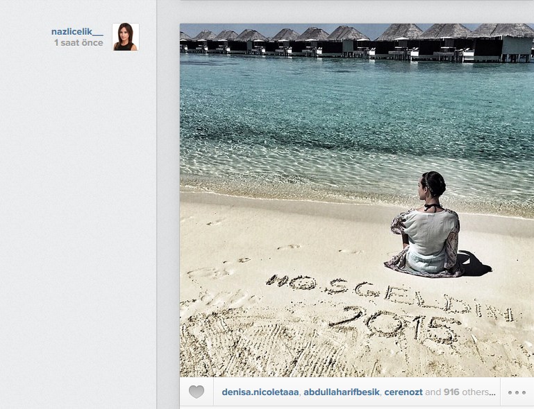 Nazlı Çelik Maldivler'de