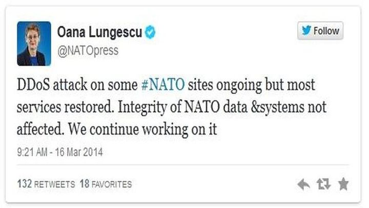 NATO'nun sitesi saldırıya uğradı