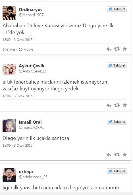 Fenerbahçe'de Diego isyanı