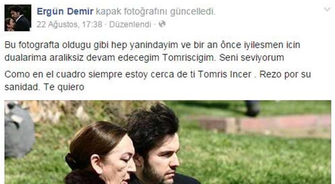 Tomris İncer'den duygusal mesaj