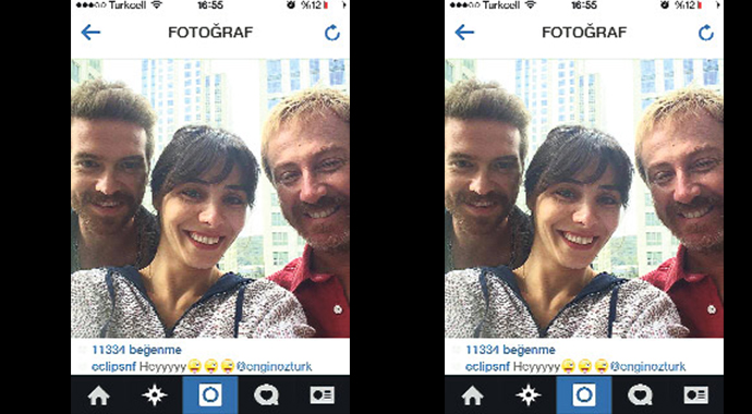Nur Fettahoğlu set arası yemek molasına çıktı