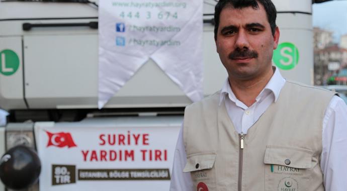 Muhtaç Suriyeliler için 80'inci tır yola çıktı
