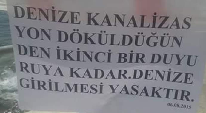 Kanalizasyon denize aktı, 2 plaj kapatıldı