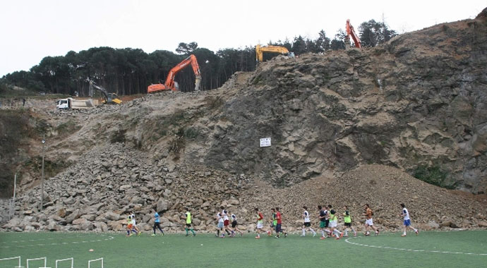 Trabzon'da tehlikeli antrenman