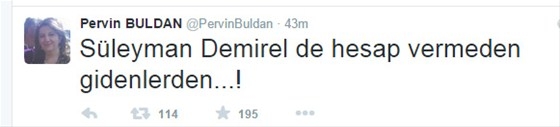 Demirel'le ilgili öyle bir paylaşımda bulundu ki...