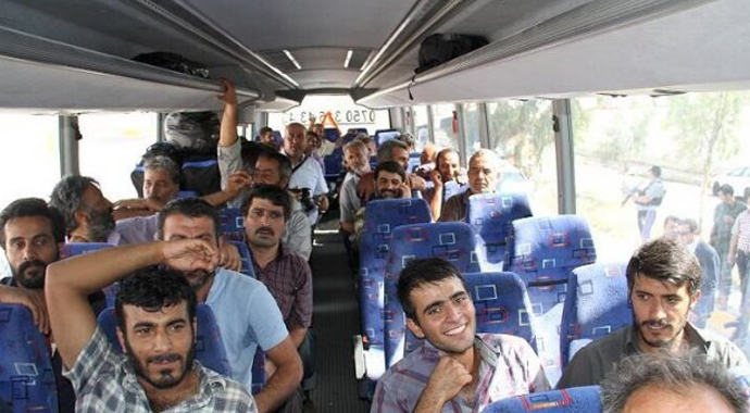 Serbest bırakılan TIR şoförlerinden ilk kareler