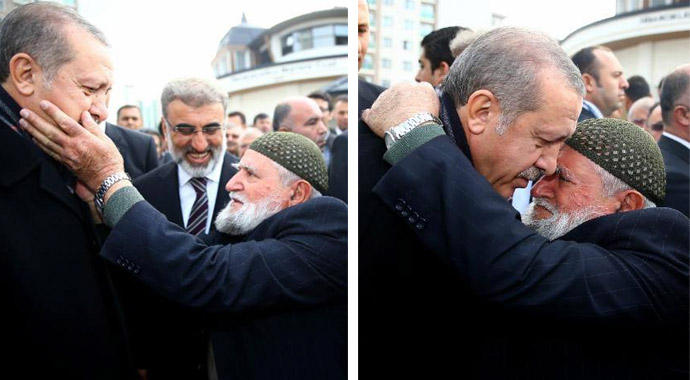 Şehit babası Erdoğan'ı duygulandırdı