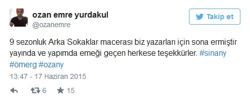 Arka Sokaklar'da kriz!