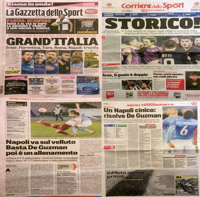 Napoli'nin galibiyeti değil, olayları manşet