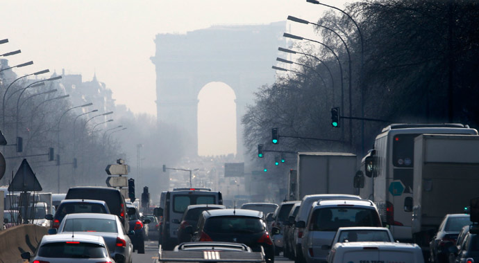 Paris'te hava kirliliği rekor seviyede