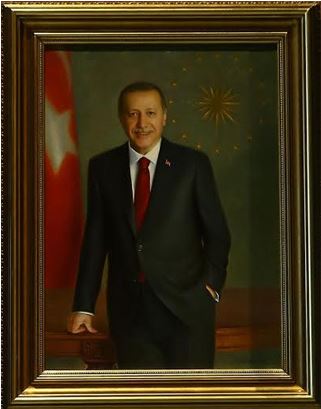 O tablolara Erdoğan da eklendi