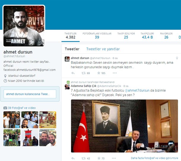 Beşiktaş'ın eski yıldızından Erdoğan'a destek
