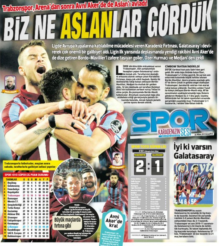 Trabzon basınından, Galatasaray göndermeleri