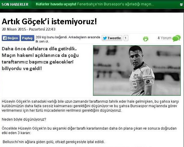 Bursaspor'un öfkesi dinmiyor