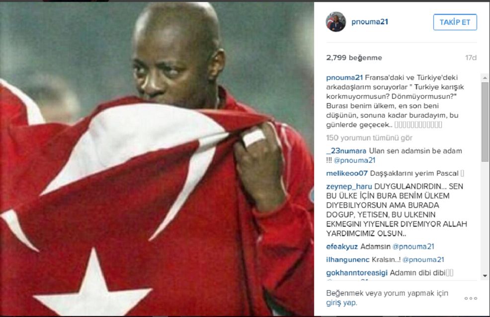 Pascal Nouma 'Burası benim ülkem!'
