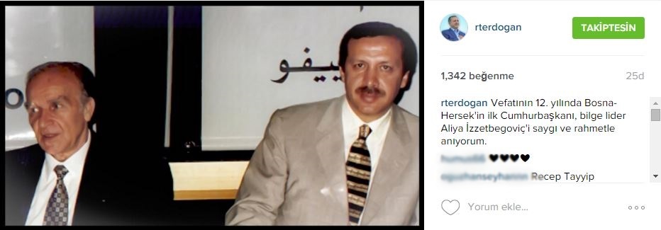 Cumhurbaşkanı Erdoğan, Bilge Kral'ı fotoğrafla andı