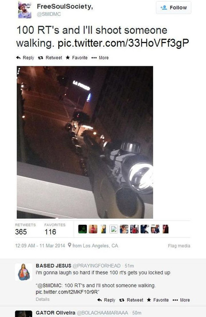 Twitter'dan cinayet son anda önlendi!