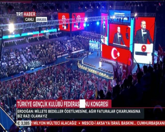 Cumhurbaşkanı Erdoğan'dan Ankara Arena'yı inleten şiir