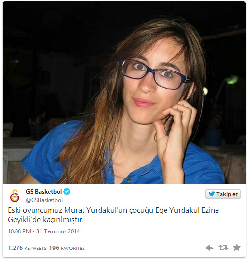 Eski Galatasaraylı basketbolcu Murat Yurdakul'un kızı kaçırıldı