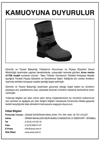 O ayakkabıları piyasadan toplamak için ilan verdiler