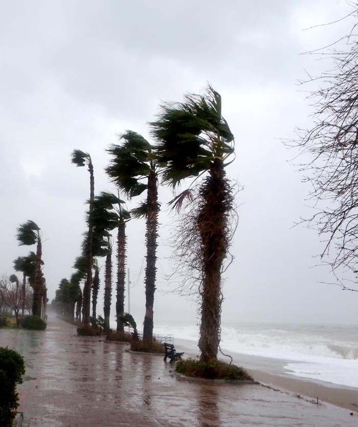 Antalya'da fırtına hayatı felç etti! Okullar tatil...