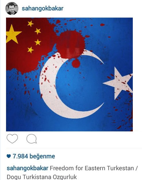Şahan Gökbakar'dan Doğu Türkistan'a destek
