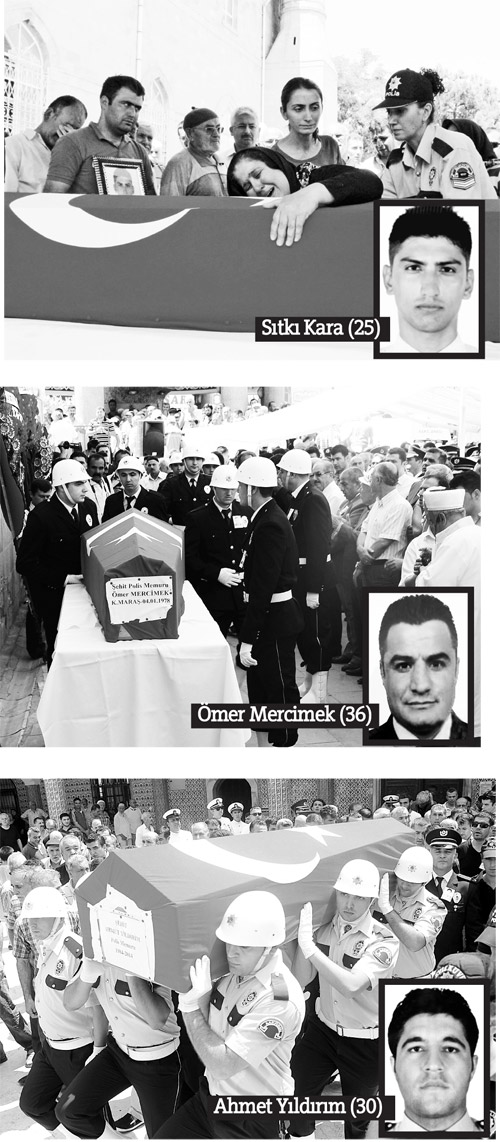 Şehit polisler gözyaşlarıyla defnedildi