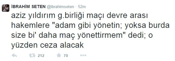 Aziz Yıldırım tehdit etti