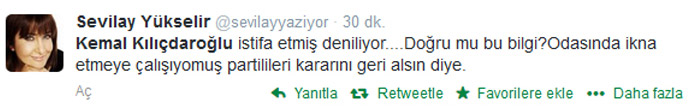 Şok iddia! 'Kılıçdaroğlu istifa mı etti?'