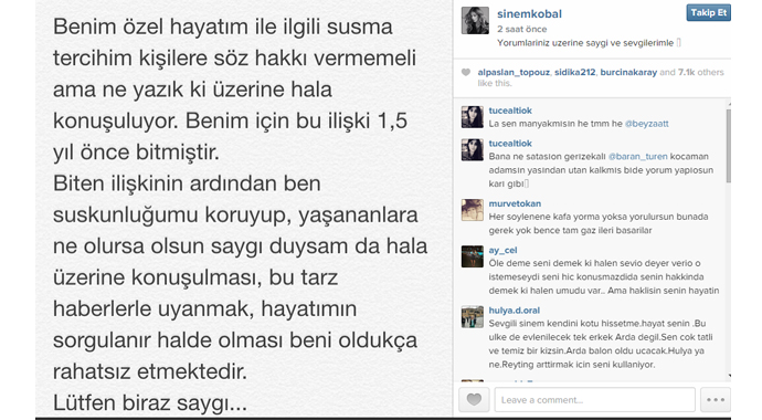 Sinem Kobal'dan Arda Turan'a cevap gecikmedi
