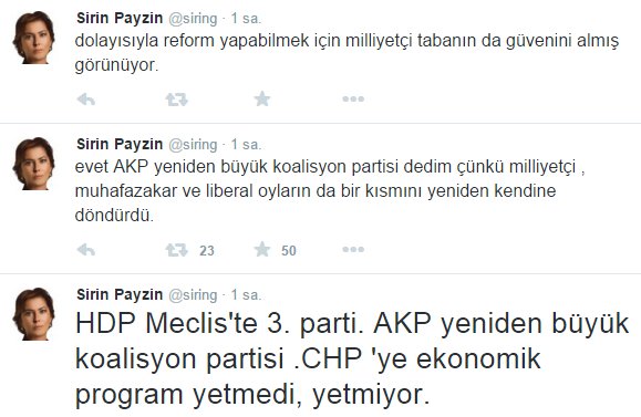 Şirin Payzın'ın HDP sevinci