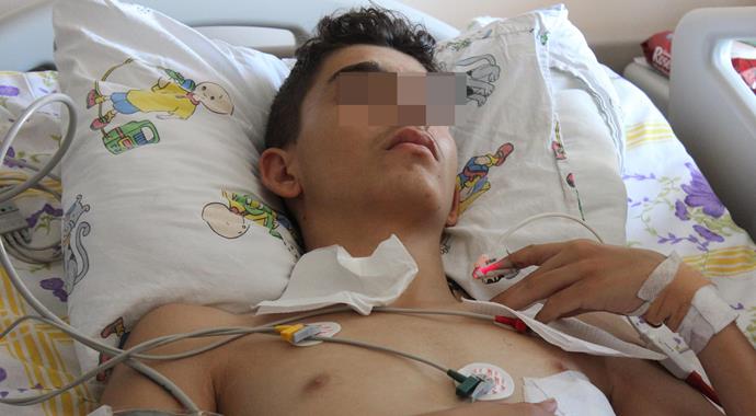 Cama taş attı diye 13 yaşındaki çocuğu vurdu