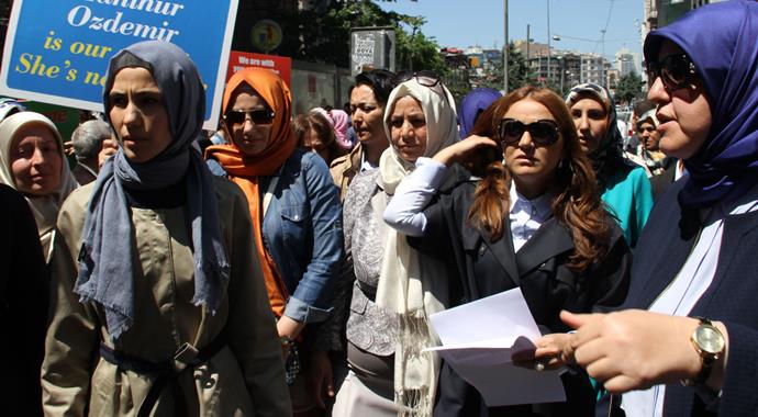 O protestoya Sümeyye Erdoğan da katıldı!