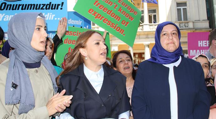 O protestoya Sümeyye Erdoğan da katıldı!