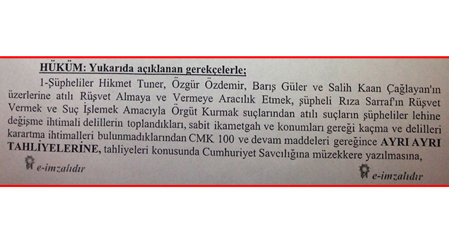 Reza Sarraf ve iki bakanın oğlu serbest bırakıldı