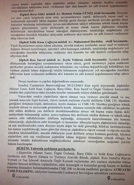 Reza Sarraf ve iki bakanın oğlu serbest bırakıldı