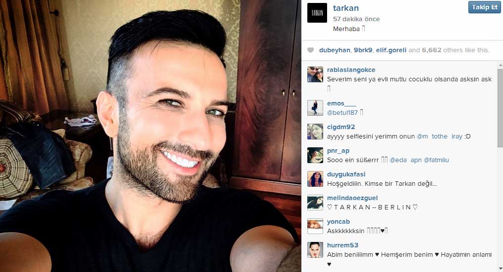 Megastar Tarkan'da artık Instagram'da...