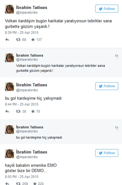 Tatlıses'ın Fenerbahçe tweetleri sosyal medyayı salladı