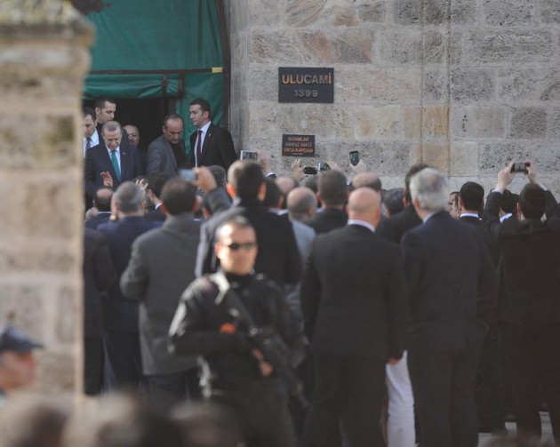 Ulu Cami'de Erdoğan izdihamı!