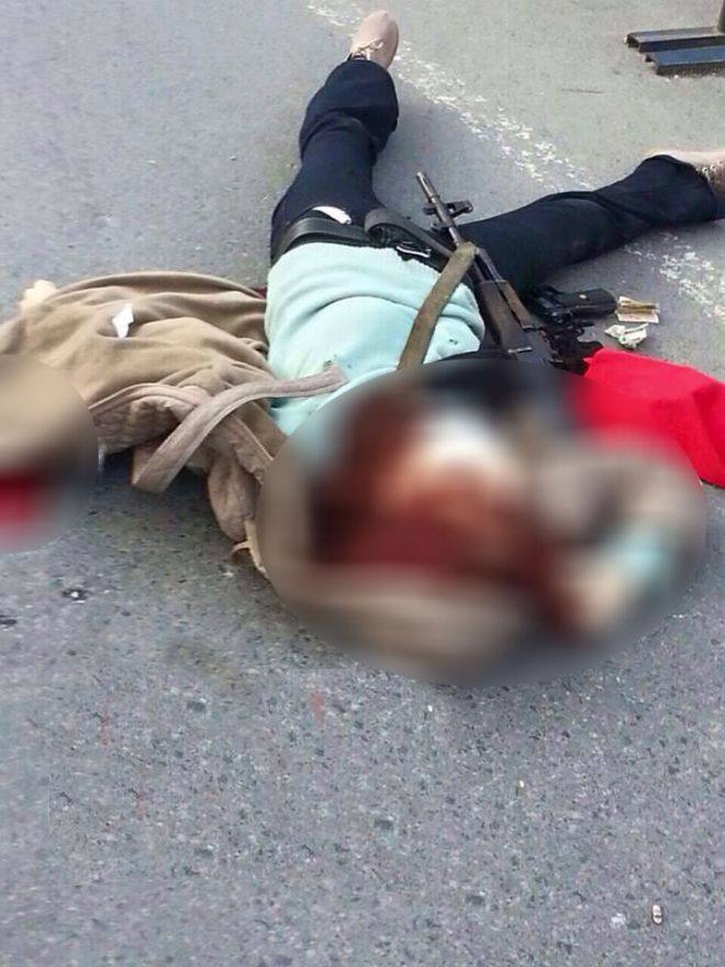 Teröristin üzerindeki bomba böyle patlatıldı!