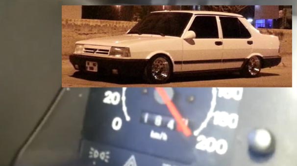 Şahin marka araçla 200 kilometre hız yaptılar!