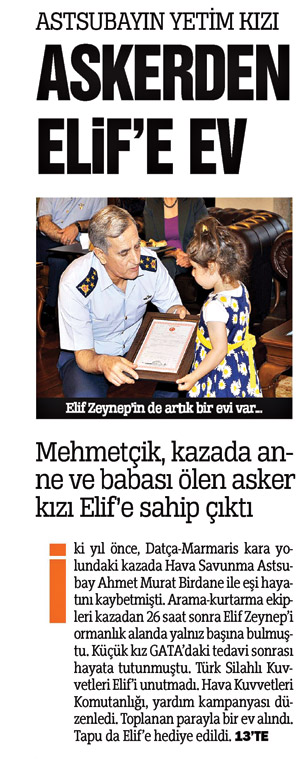 TSK'nın gülü Elif!