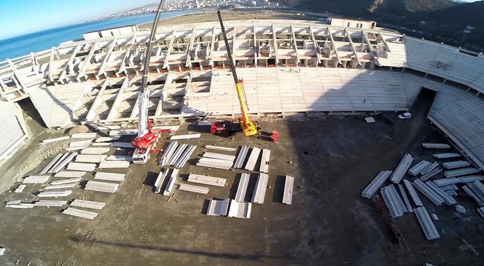 Trabzonspor'un yeni stadında sona doğru