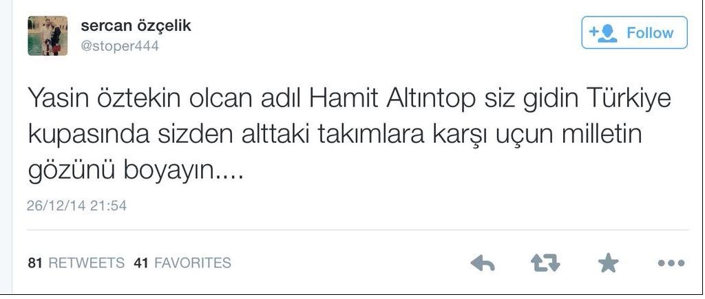 G.Saray için tweet attı, ortalık karıştı