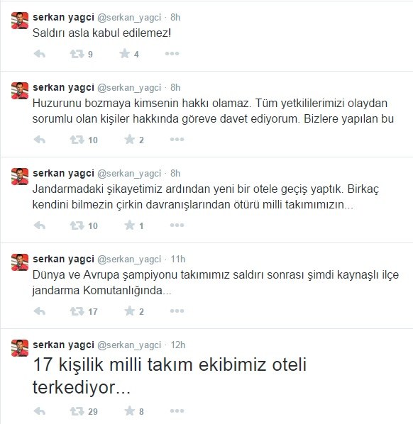 Galatasaray'a sevinen milliler otelden atıldı